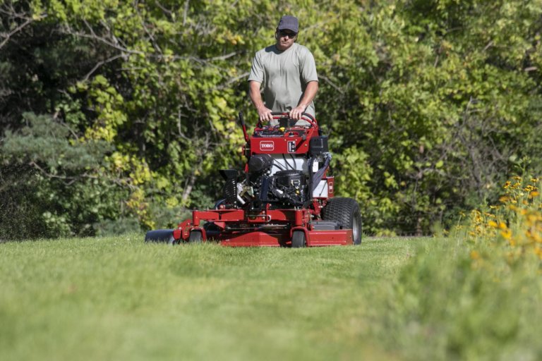 Toro GrandStand Multi Force stand on mower