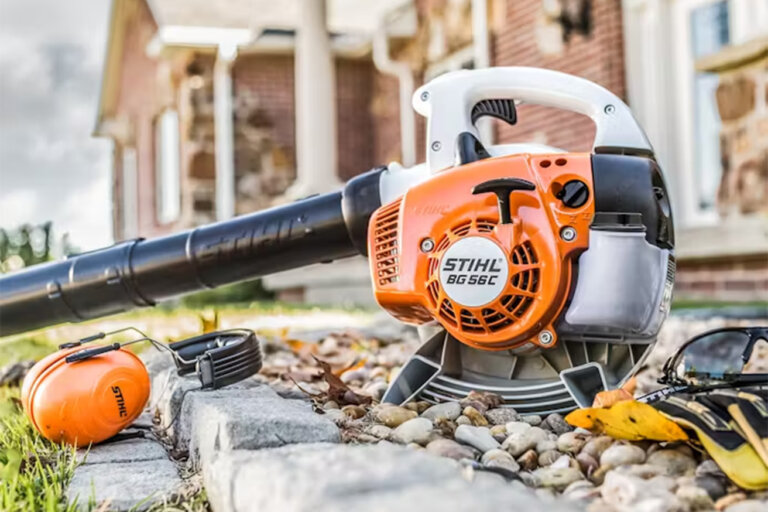 Close up of Stihl BG56 C-E handheld blower