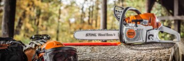 Stihl MS251 Wood Boss chain saw in woods