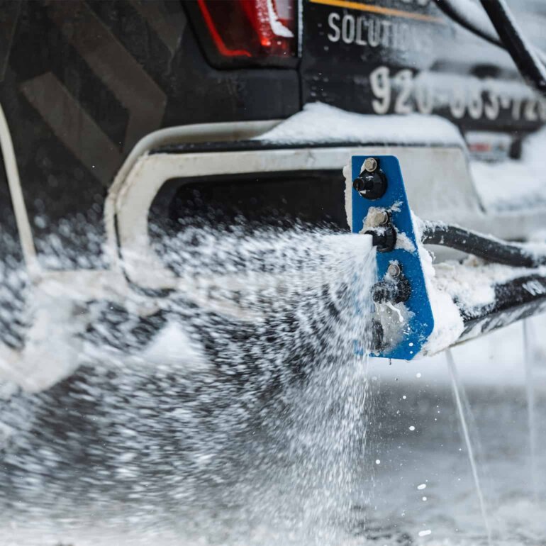 BOSS VSI Legacy sprayer up close photo of brine