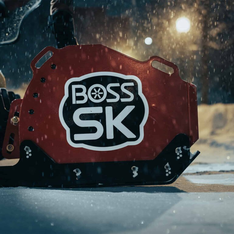 BOSS SK box plow in action