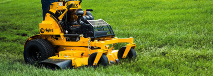 Wright Stander mower in grass