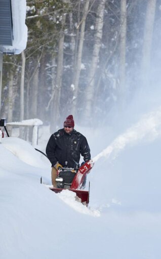 Toro snow blower in deep snow
