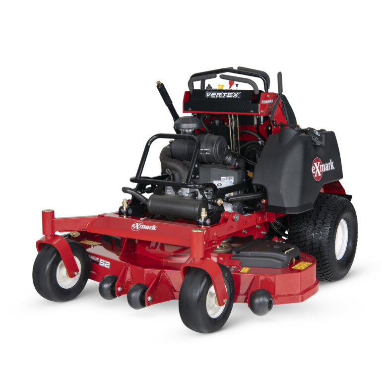 Exmark Vertex S stand on mower side view