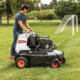 Bobcat AE30 stand-on aerator side view