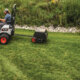 Bobcat AE36 tow behind aerator in yard