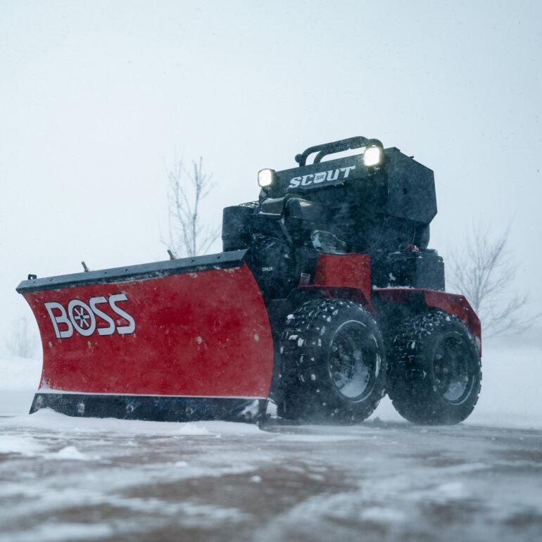 BOSS SR Scout on snowy sidewalk