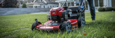 Toro Recycler lawn mower cutting grass