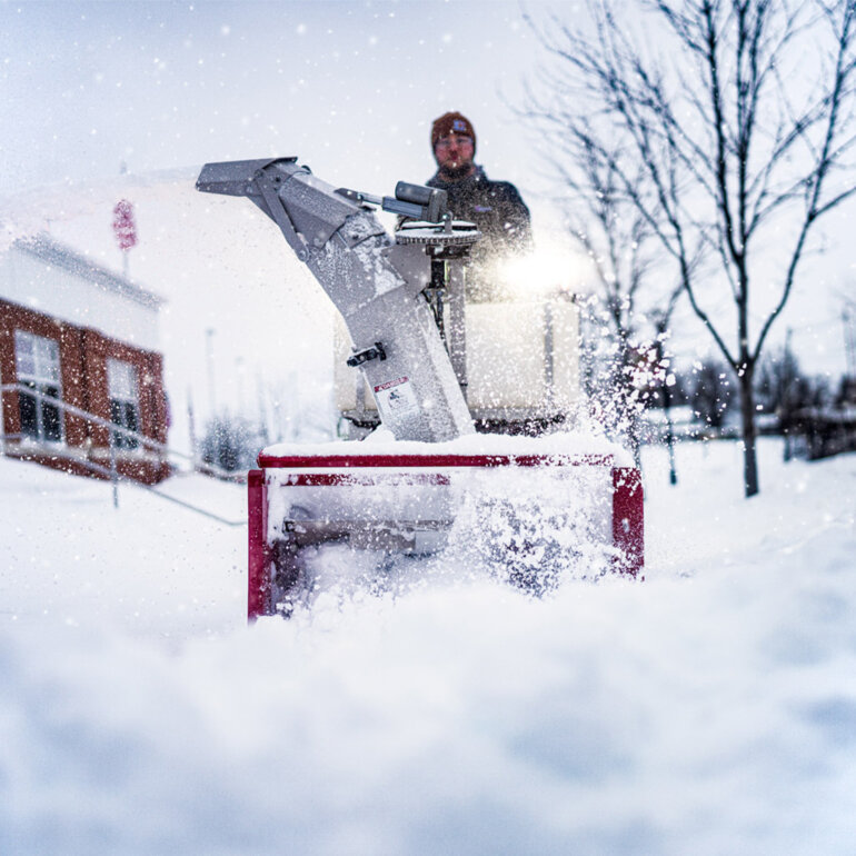 Ventrac SSV with snow blower attachment