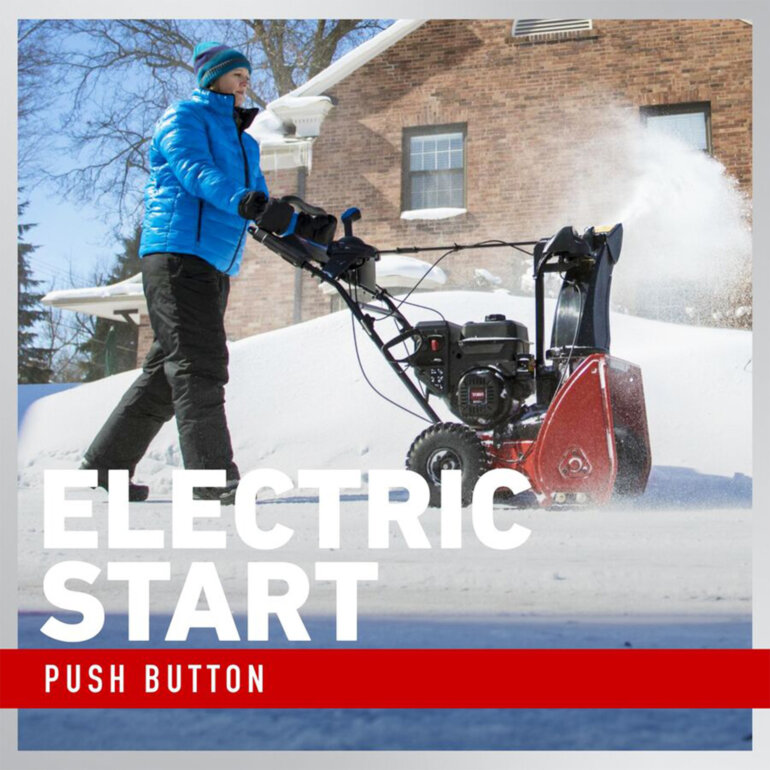 Toro SnowMaster snow blower with headline electric start