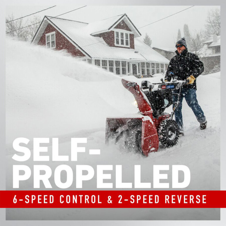 Toro snow blower feature self-propelled speed