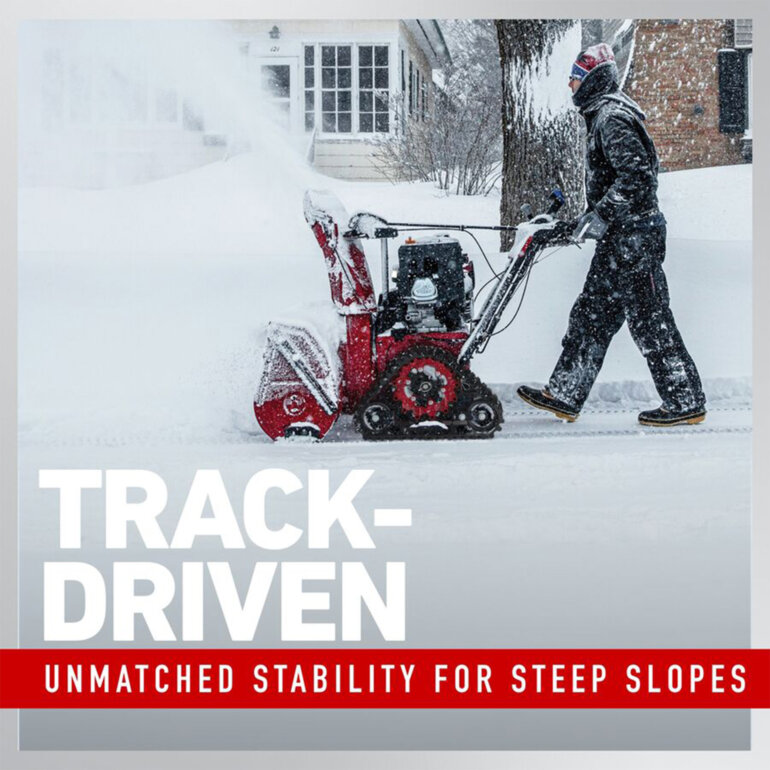 Toro snow blower feature track driven