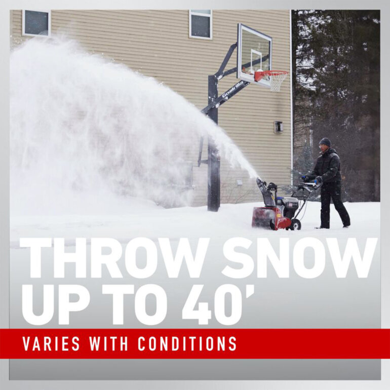 Toro snow blower features snow throw up to 40 feet