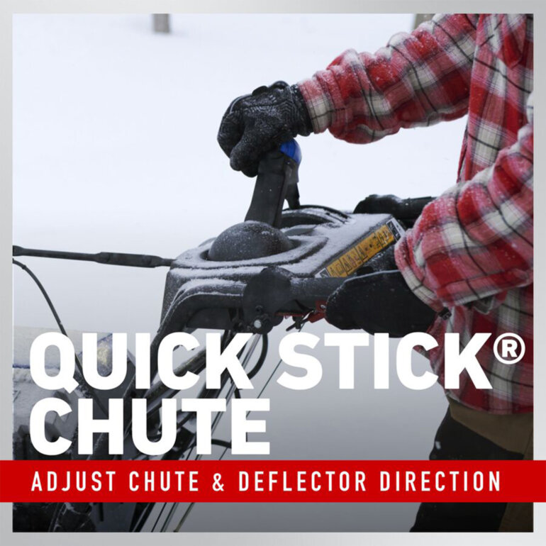 Toro snow blower quick stick chute feature