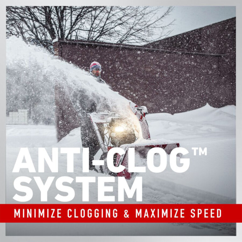 Toro snowblower feature anit-clog system