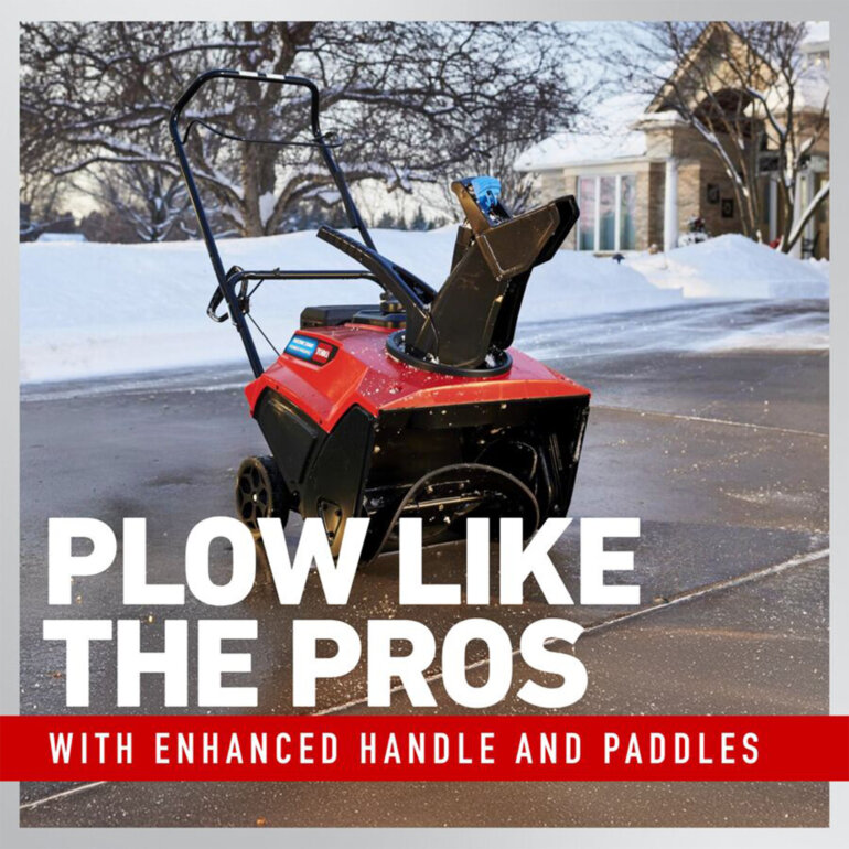 Toro Power Clear plow like the pros with enhanced handle and paddles