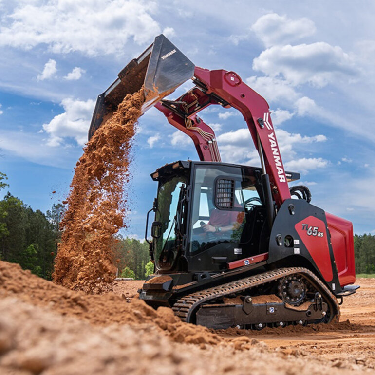 Yanmar TL65RS track loader moving dirt
