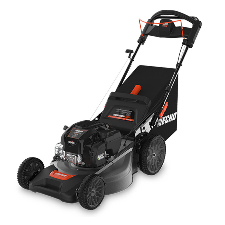 Studio shot Echo LM2116SP lawn mower on a white background