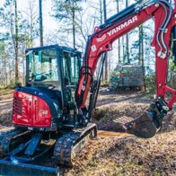 Yanmar excavator digging
