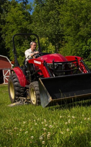 Yanmar tractor in grass