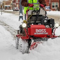 BOSS Snowrator moving snow