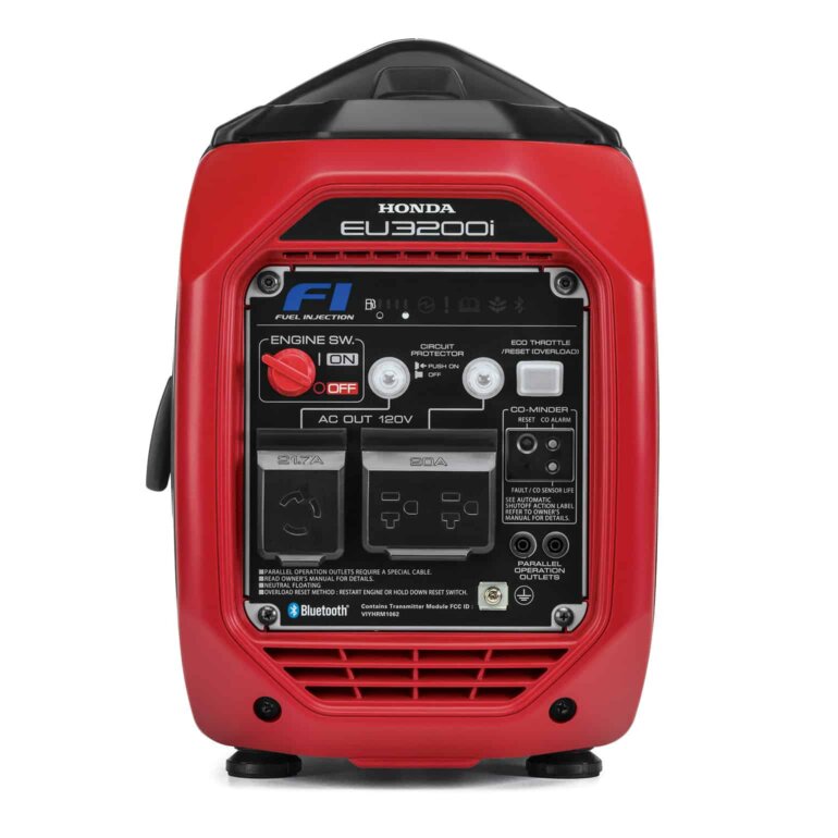 EU3200i generator panel view